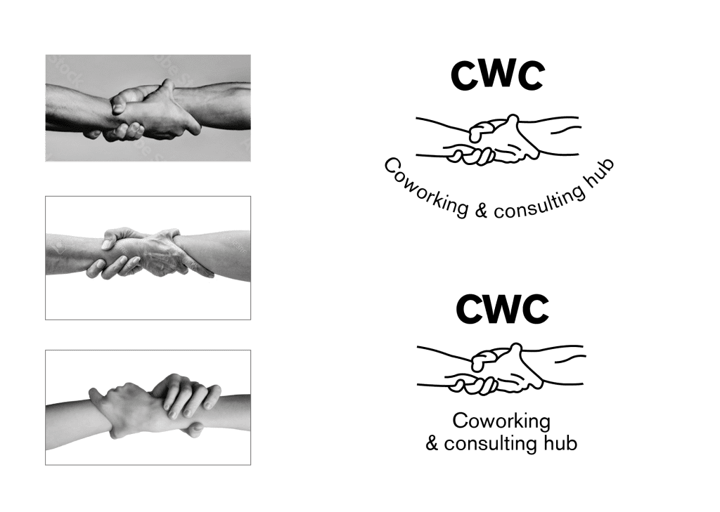 Concept visuel du logo CWC Hub