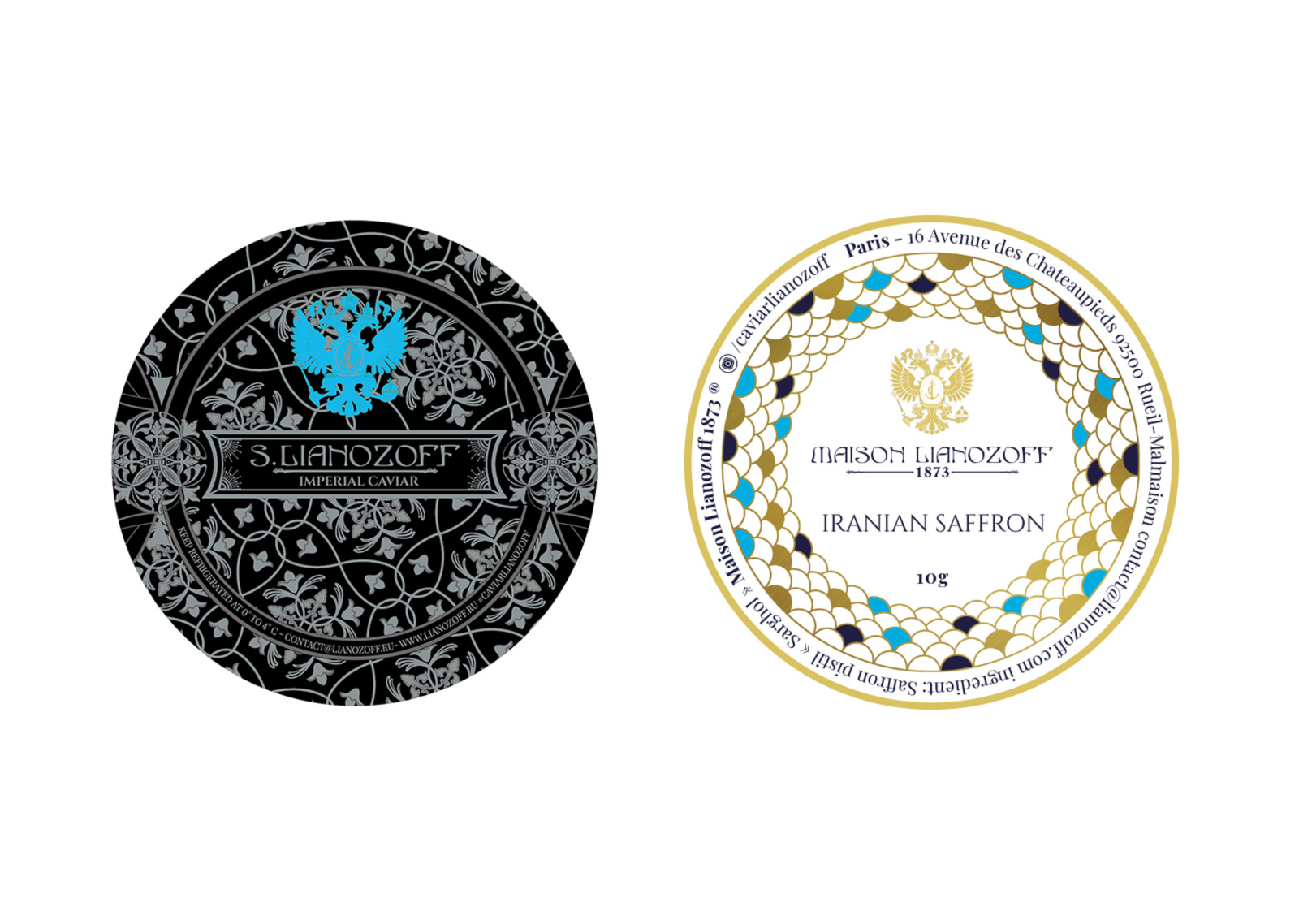 Refonte de l'identité visuelle packaging Caviar Lianozoff