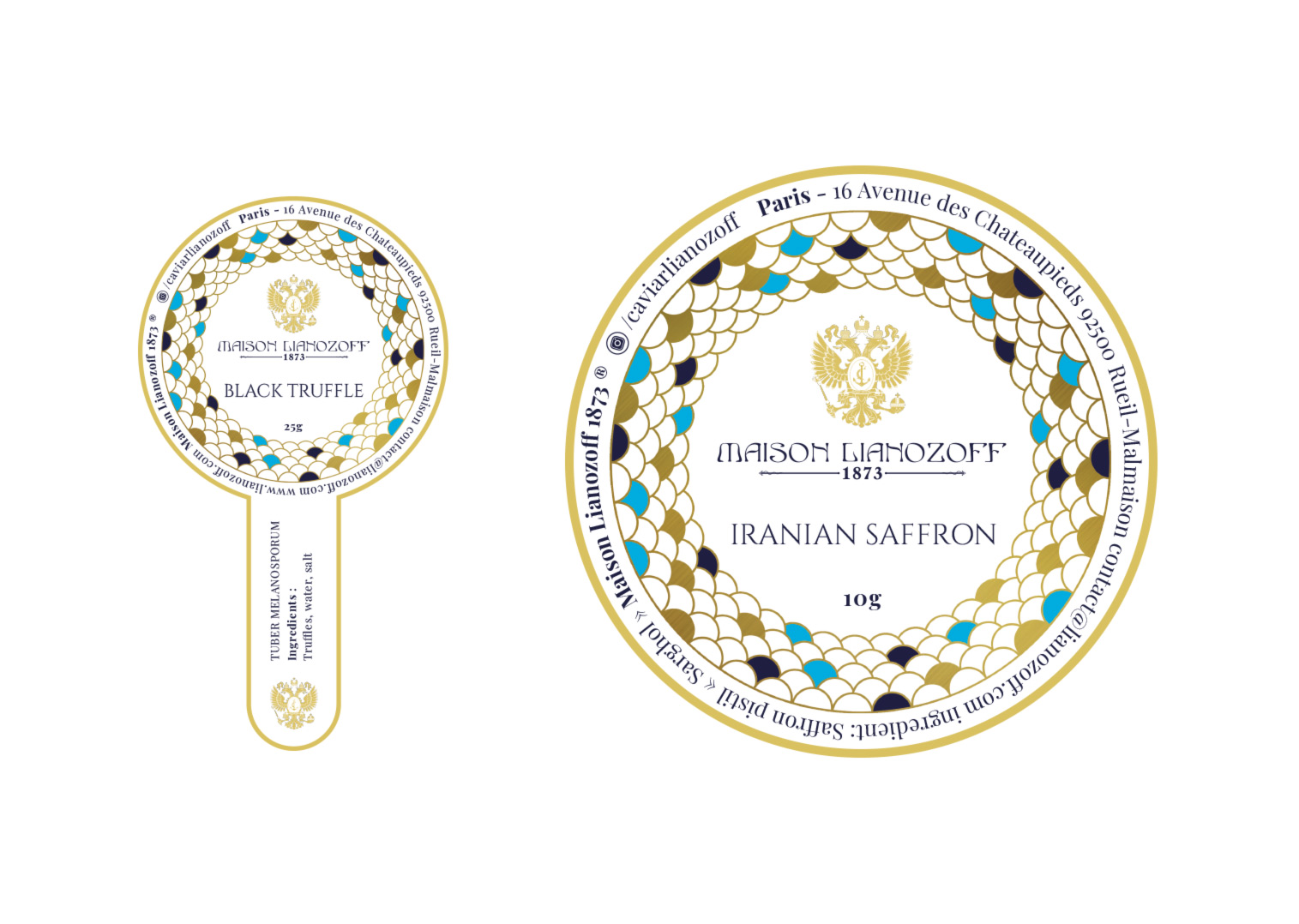 Label concept design - Caviar Lianozoff