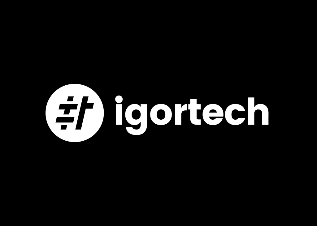Logo variation - igortech - black and white